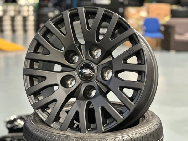 New 18X9 ET0 Land Rover Defender Kahn Design Rim (5 wheel) MATTE Black 5X165