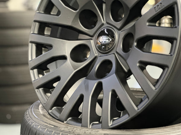 New 18X9 ET0 Land Rover Defender Kahn Design Rim (5 wheel) MATTE Black 5X165