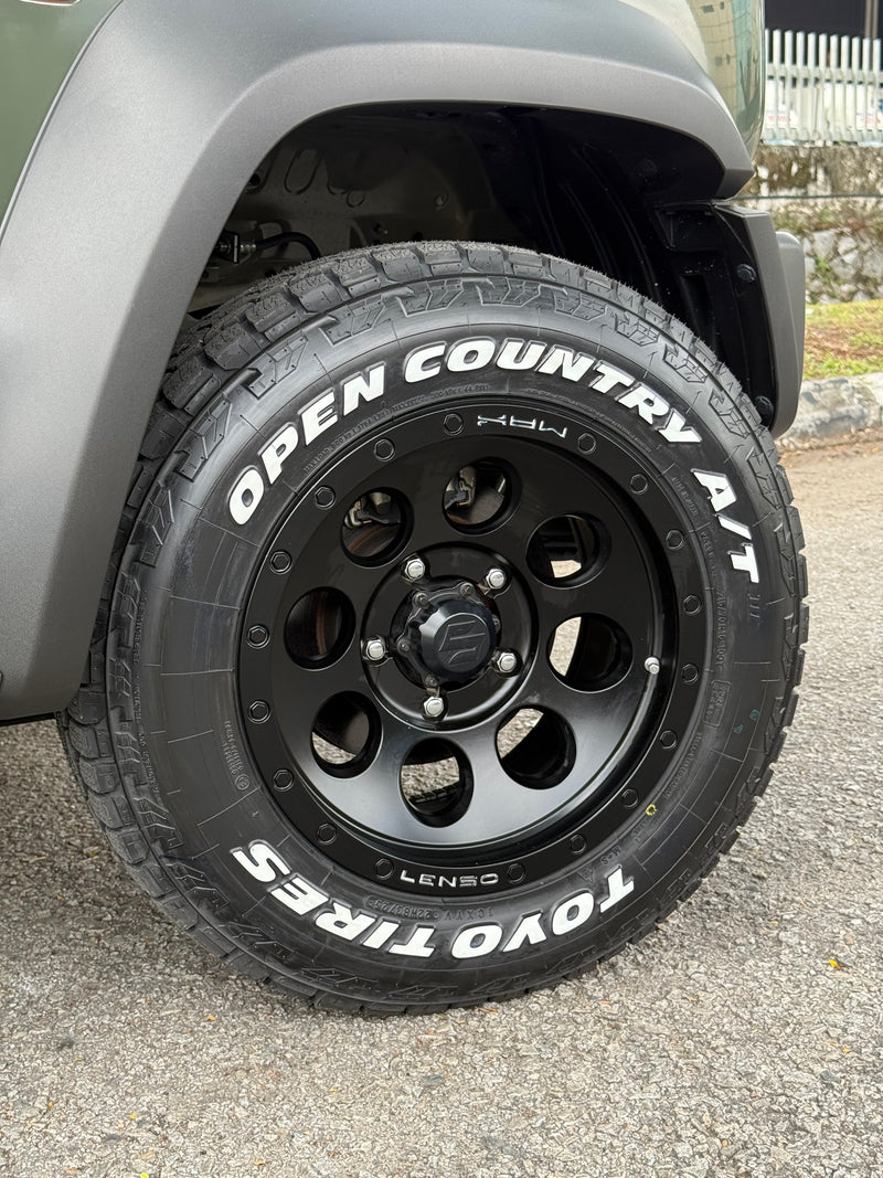 New 16x8 ET-10 Lenso Max 1 Rim (5 wheel) Black 5x139.7 (5 pcs)