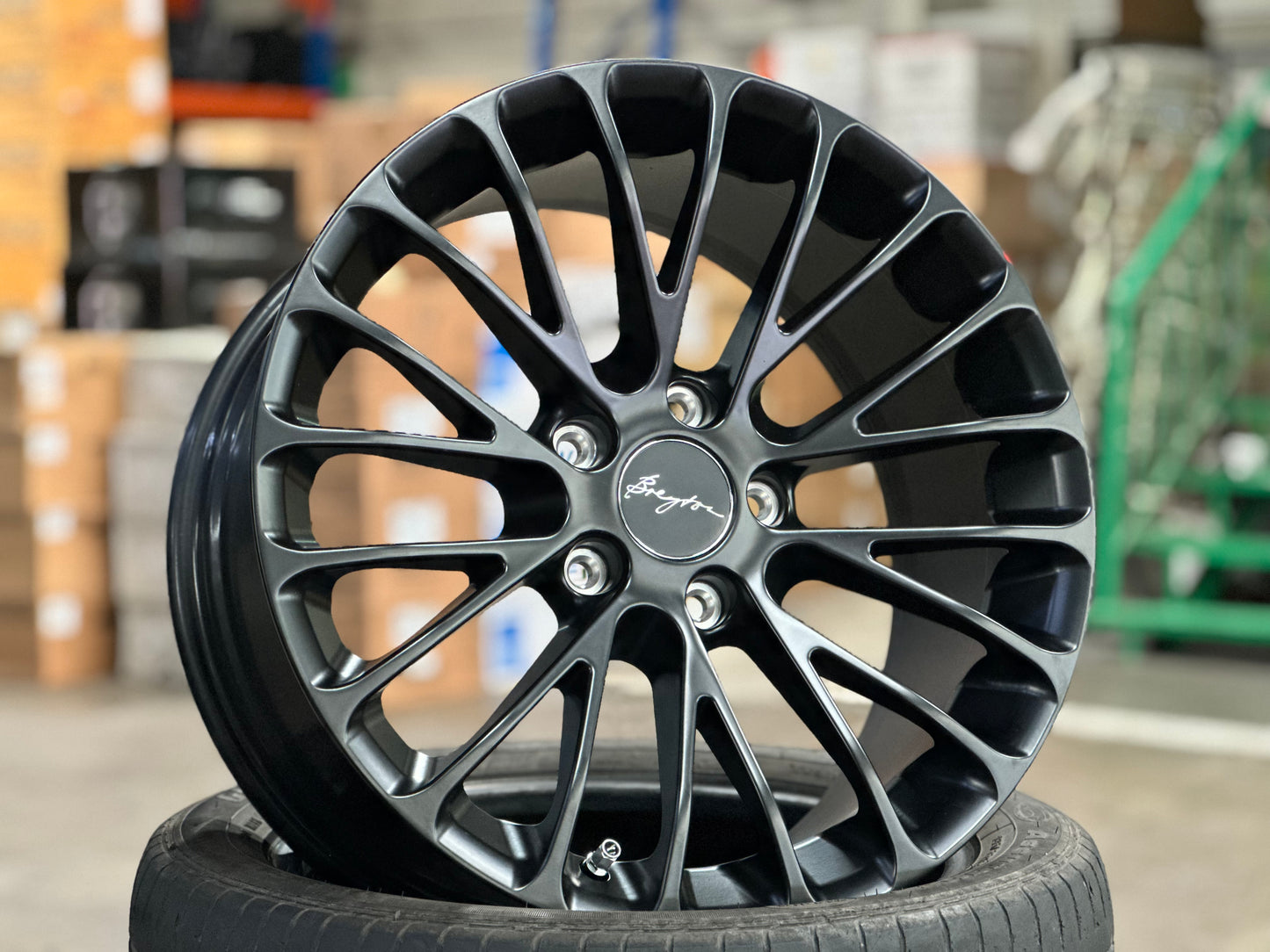 New 18x7.5 ET45 18x8.5J ET48 Breyton LS (4 wheels) Matte Black 5X120