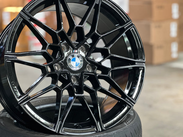 New 18X8J ET32 18X9J ET37 BMW Style 826M (4 wheels) Gloss Black 5X120