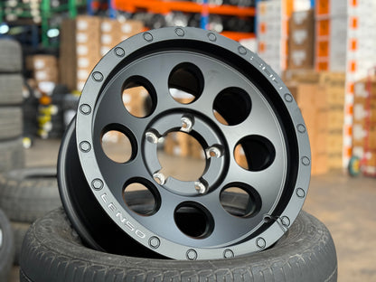 New 16x8 ET-10 Lenso Max 1 Rim (5 wheel) Black 5x139.7 (5 pcs)