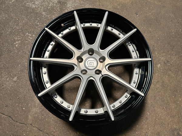 New 20x8.5 ET30 20x10 ET40 G Forged GF02 (4 wheel) 5x112 Silver Black