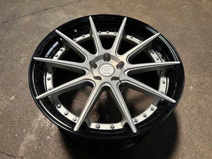 New 20x8.5 ET30 20x10 ET40 G Forged GF02 (4 wheel) 5x112 Silver Black