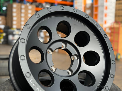 New 16x8 ET-10 Lenso Max 1 Rim (5 wheel) Black 5x139.7 (5 pcs)