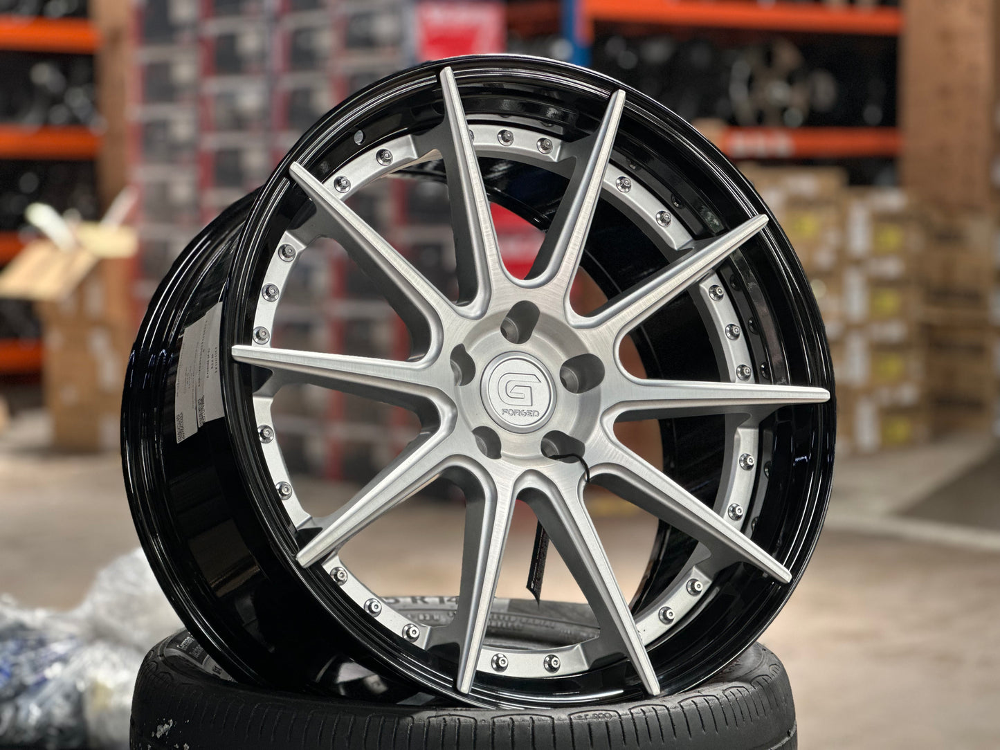 New 20x8.5 ET30 20x10 ET40 G Forged GF02 (4 wheel) 5x112 Silver Black