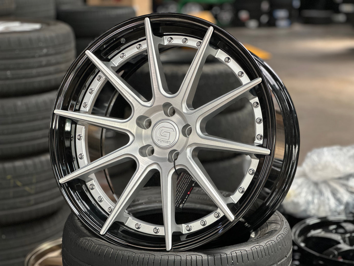 New 20x8.5 ET30 20x10 ET40 G Forged GF02 (4 wheel) 5x112 Silver Black