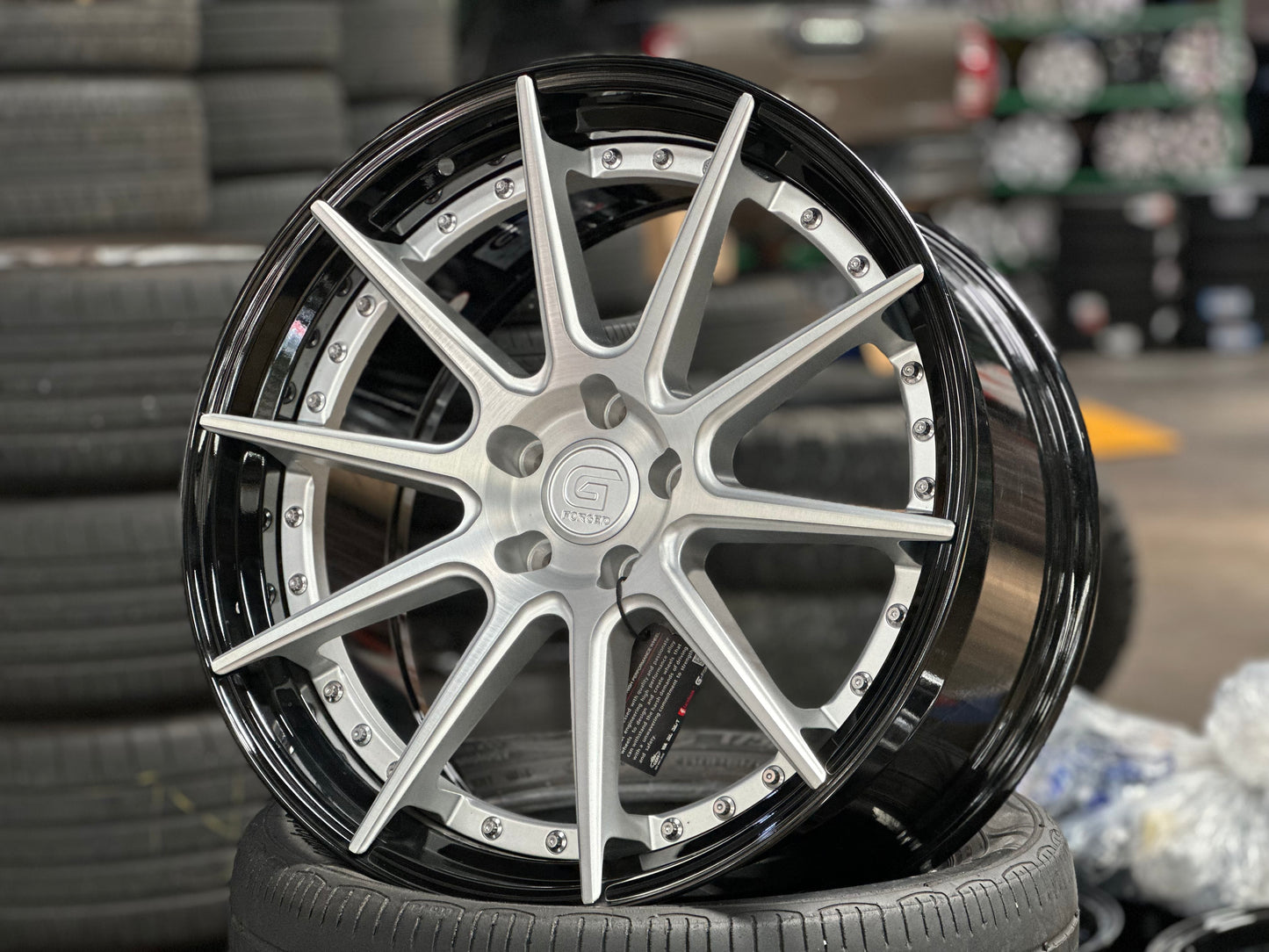 New 20x8.5 ET30 20x10 ET40 G Forged GF02 (4 wheel) 5x112 Silver Black