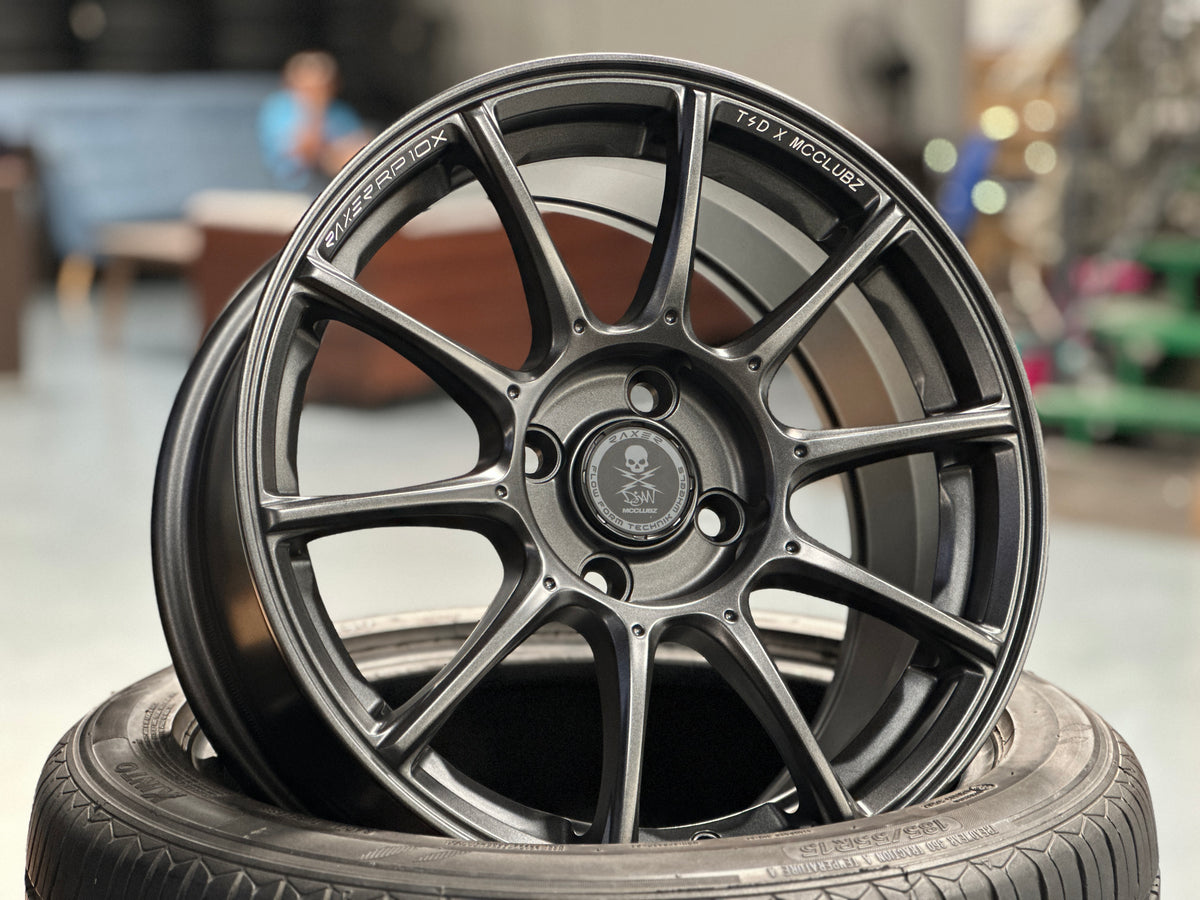 New 15X7 ET35 Raxer RP10X Rim (4 wheel) Graphite 4X100
