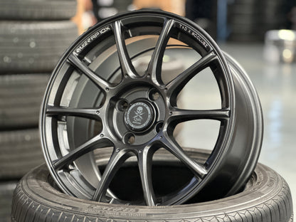 New 15X7 ET35 Raxer RP10X Rim (4 wheel) Graphite 4X100