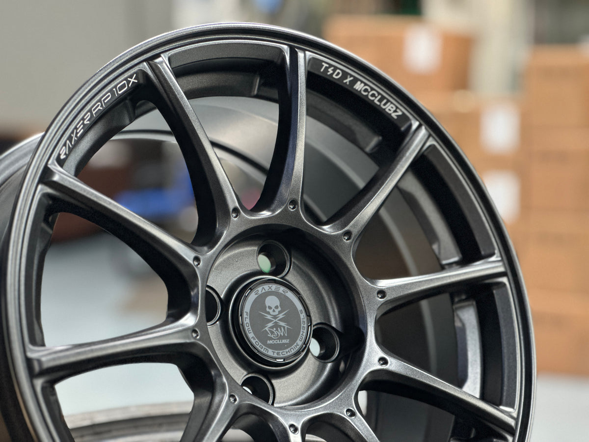 New 15X7 ET35 Raxer RP10X Rim (4 wheel) Graphite 4X100