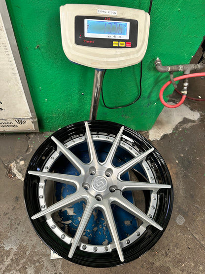 New 20x8.5 ET30 20x10 ET40 G Forged GF02 (4 wheel) 5x112 Silver Black