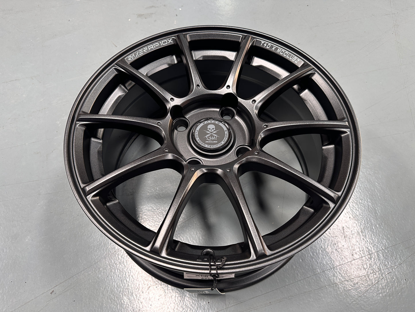 New 15X7 ET35 Raxer RP10X (4 wheel) 4X114.3 Graphite