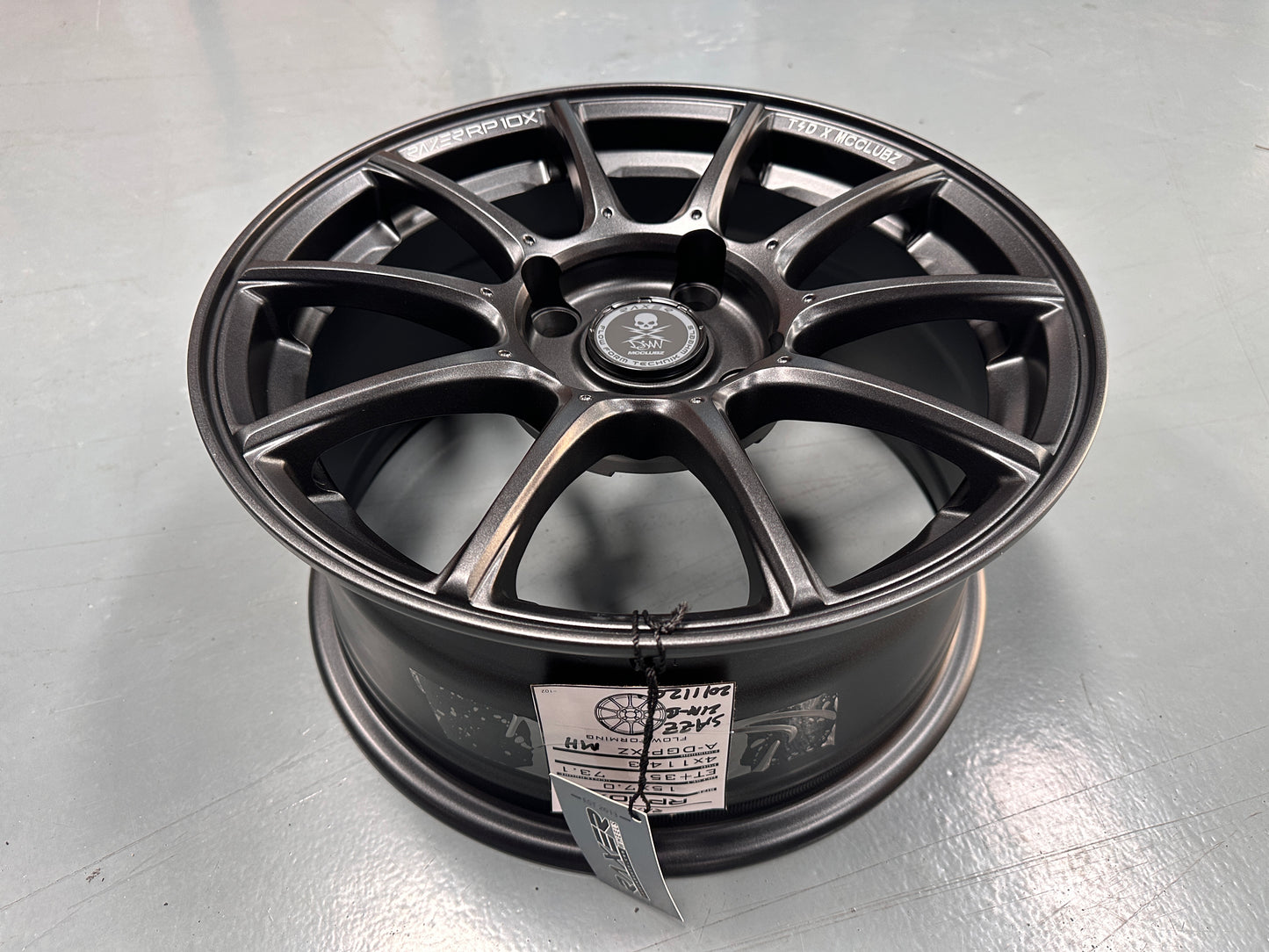 New 15X7 ET35 Raxer RP10X (4 wheel) 4X114.3 Graphite