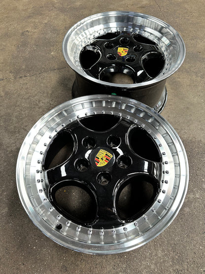New 18x8 ET50 18x9.5 ET50 Porsche Carrera 997 Classic rim (4 wheels) Black 5x130