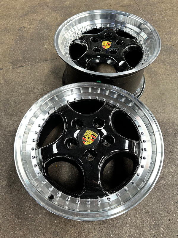 New 18x8 ET50 18x9.5 ET50 Porsche Carrera 997 Classic rim (4 wheels) Black 5x130