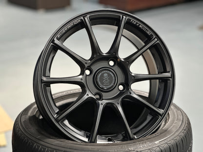 New 15X7 ET35 Raxer RP10X (4 wheel) 4X114.3 Graphite