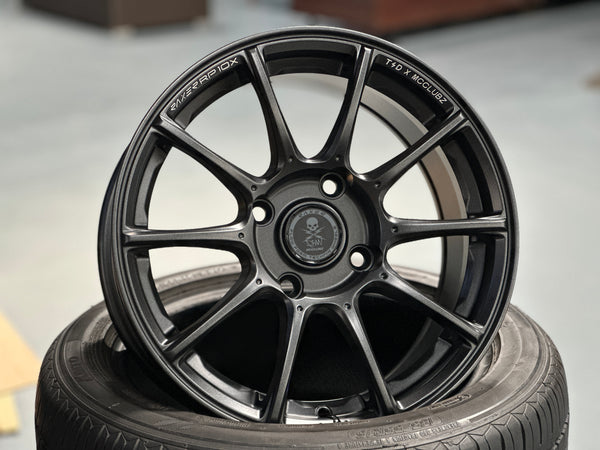 New 15X7 ET35 Raxer RP10X (4 wheel) 4X114.3 Graphite