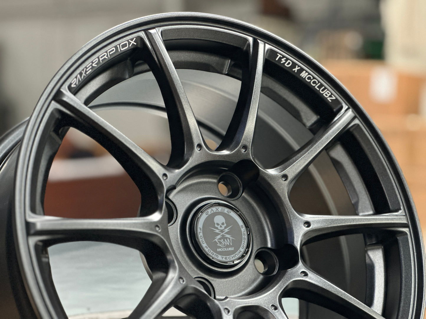 New 15X7 ET35 Raxer RP10X (4 wheel) 4X114.3 Graphite