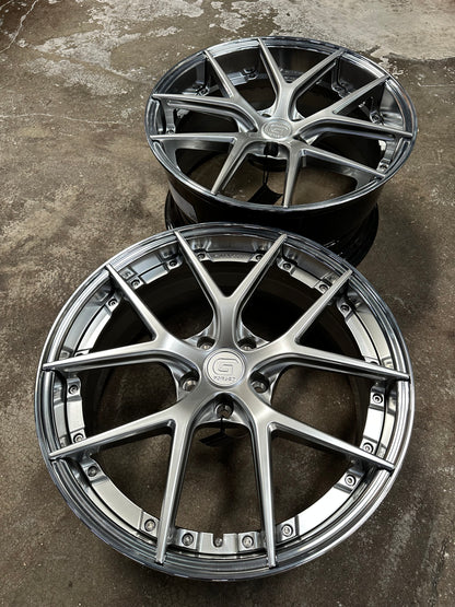 New 20x8.5 ET30 20x10 ET40 G Forged GF08 (4 wheel) 5x112 Hyper Silver