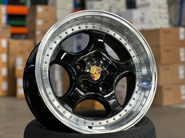 New 18x8 ET50 18x9.5 ET50 Porsche Carrera 997 Classic rim (4 wheels) Black 5x130