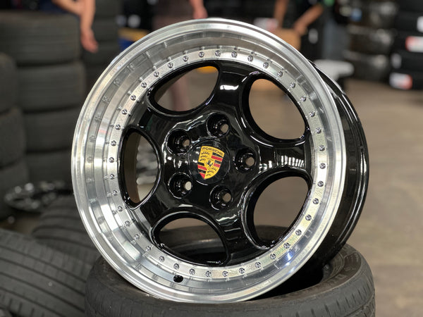 New 18x8 ET50 18x9.5 ET50 Porsche Carrera 997 Classic rim (4 wheels) Black 5x130
