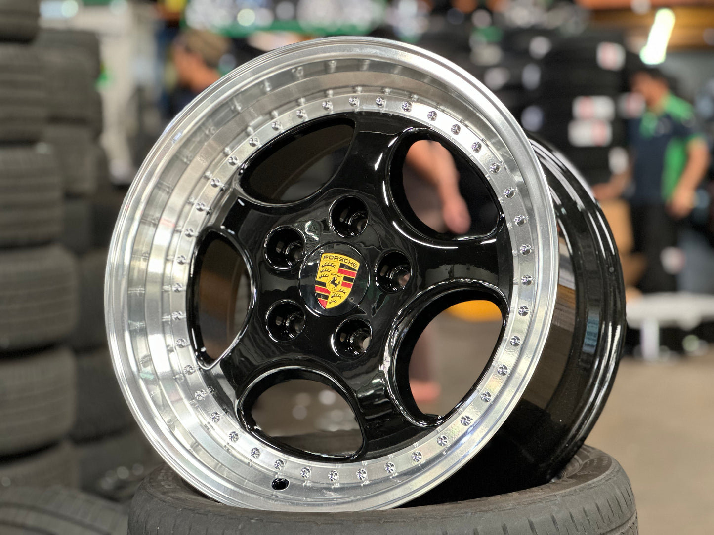 New 18x8 ET50 18x9.5 ET50 Porsche Carrera 997 Classic rim (4 wheels) Black 5x130