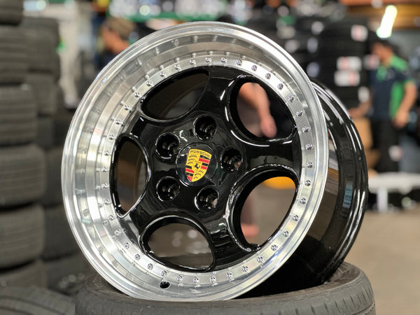 New 18x8 ET50 18x9.5 ET50 Porsche Carrera 997 Classic rim (4 wheels) Black 5x130