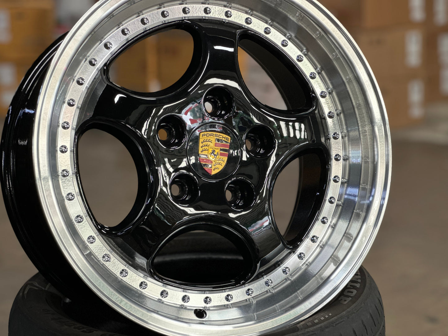 New 18x8 ET50 18x9.5 ET50 Porsche Carrera 997 Classic rim (4 wheels) Black 5x130