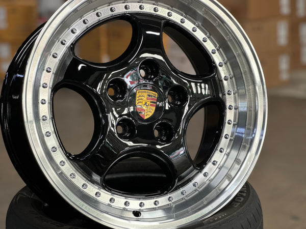 New 18x8 ET50 18x9.5 ET50 Porsche Carrera 997 Classic rim (4 wheels) Black 5x130
