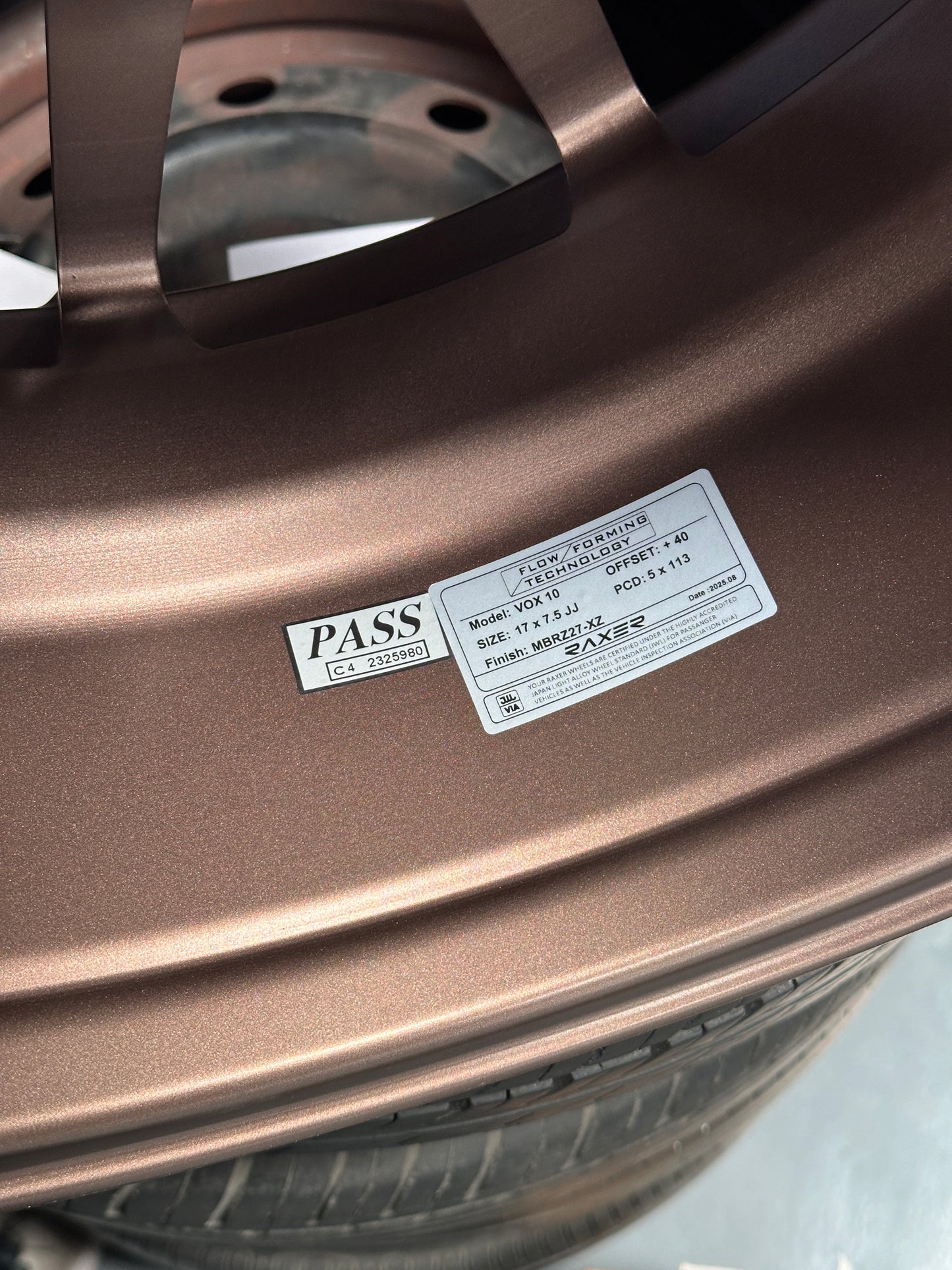 New 17X7.5 ET40 Raxer VOX10 (4 wheel) 5X114.3 Bronze