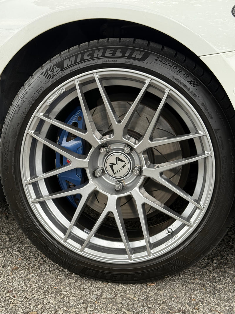 New 19x8.5 ET25 19x9.5 ET35 Motec MCR3 Flow Formed Rim 5x112 Black (4 Wheels)