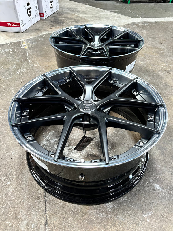 New 20x8.5 ET30 20x10 ET40 G Forged GF08 (2 wheel) 5x112 Matt Black