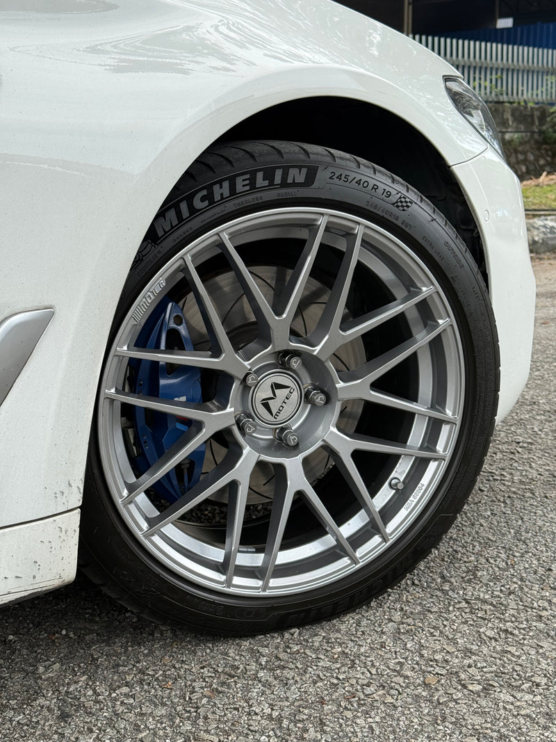 New 19x8.5 ET25 19x9.5 ET35 Motec MCR3 Flow Formed Rim 5x112 Black (4 Wheels)