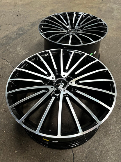 New 20x8.5 ET30 20x9.5 ET38 AMG Multispoke (4 wheel) 5x112 Gloss Black PF