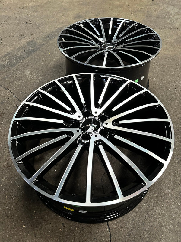 New 20x8.5 ET30 20x9.5 ET38 AMG Multispoke (4 wheel) 5x112 Gloss Black PF