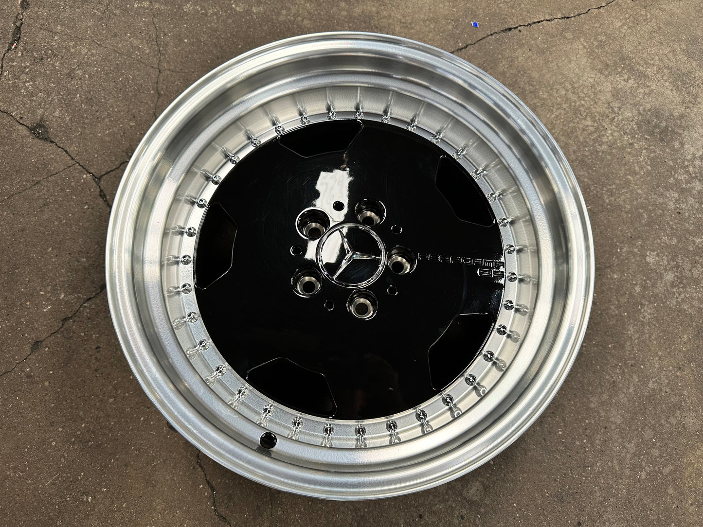 New 17X8 ET25 17X9.5 ET25 Mercedes Aero Classic (4 wheel) Black 5X112