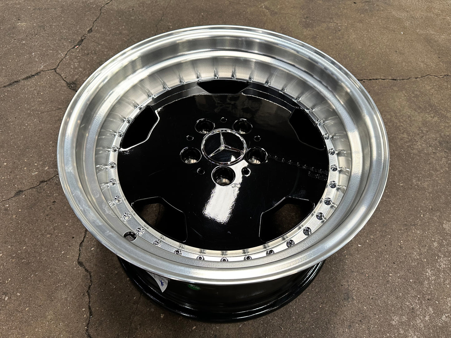 New 17X8 ET25 17X9.5 ET25 Mercedes Aero Classic (4 wheel) Black 5X112