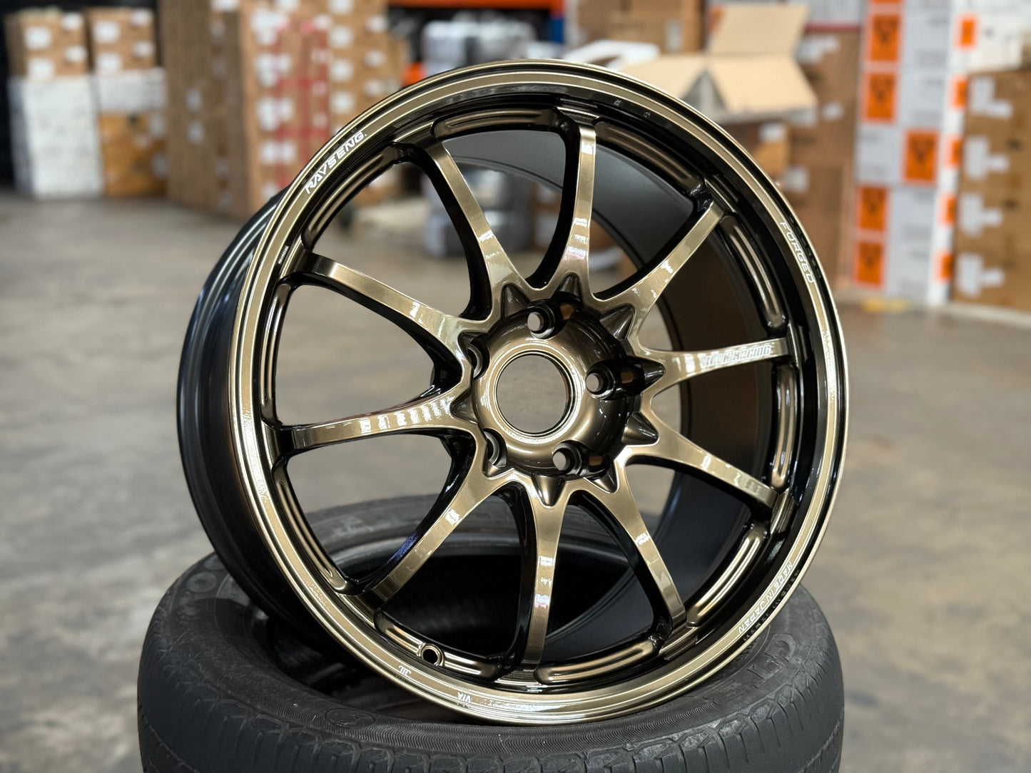 New 18x9.5 ET45 Rays Volk Racing CE28N Plus Rim (4 wheel) Shining Bronze Metal 5x120