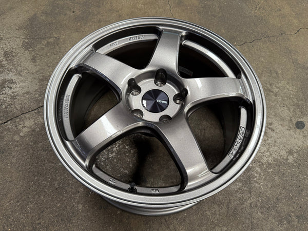New 17x8 ET35 Enkei Racing PF05 Japan Rim (4 wheel) Dark Silver 5x114.3