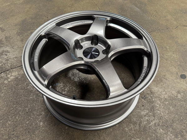 New 17x8 ET35 Enkei Racing PF05 Japan Rim (4 wheel) Dark Silver 5x114.3