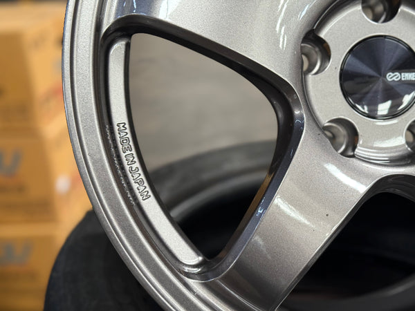 New 17x8 ET35 Enkei Racing PF05 Japan Rim (4 wheel) Dark Silver 5x114.3