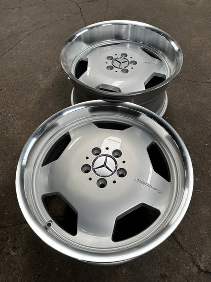 New 18X8 ET35 18x9 ET30 Mecedes Design Monoblock Rim (4 wheel) Gloss Silver 5X112