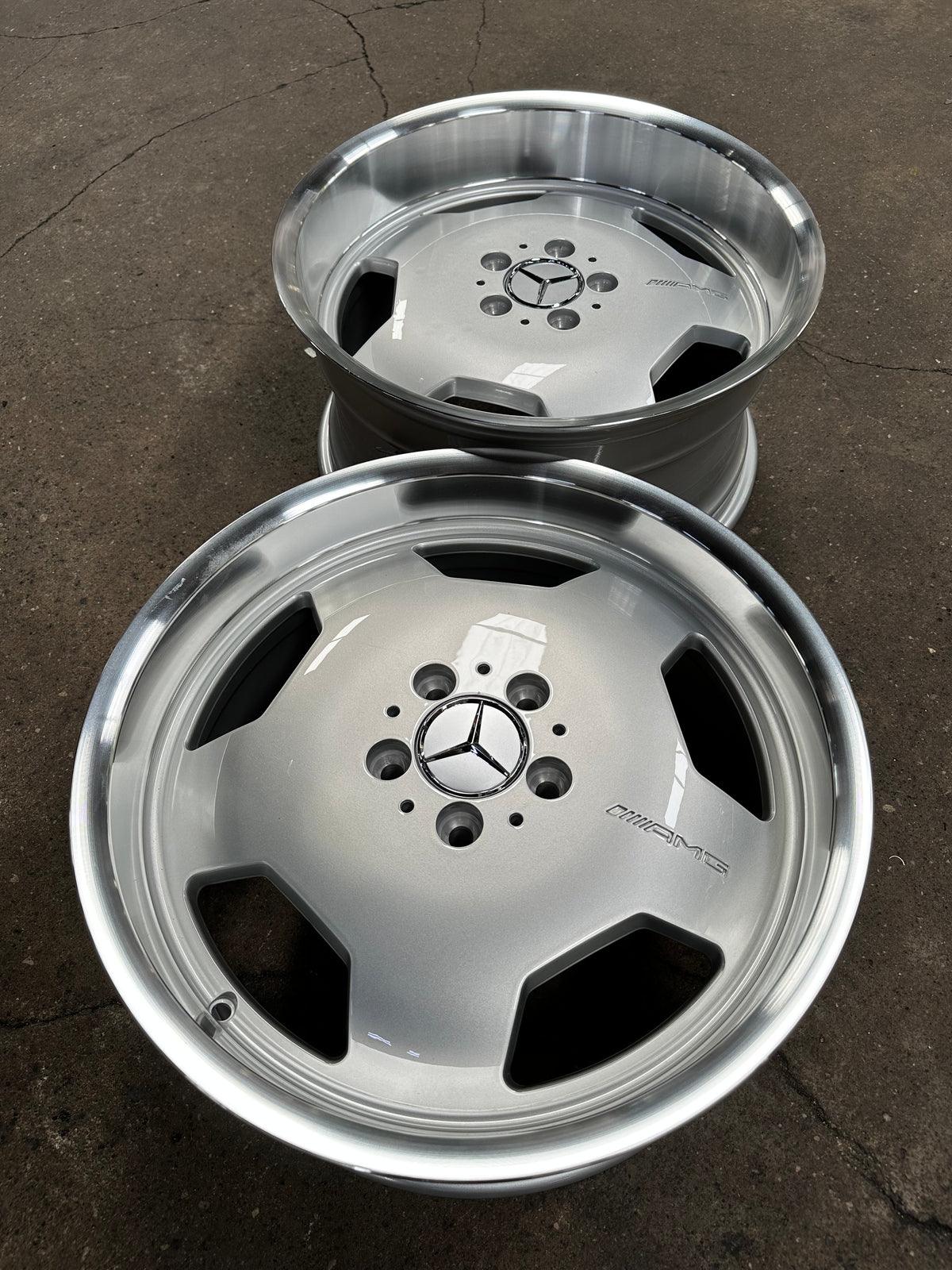 New 18X8 ET35 18X9 ET30 Monoblock AMG (4 wheel) Silver 5X112