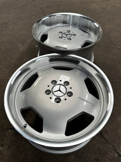 New 18X8 ET35 18x9 ET30 Mecedes Design Monoblock Rim (4 wheel) Gloss Silver 5X112