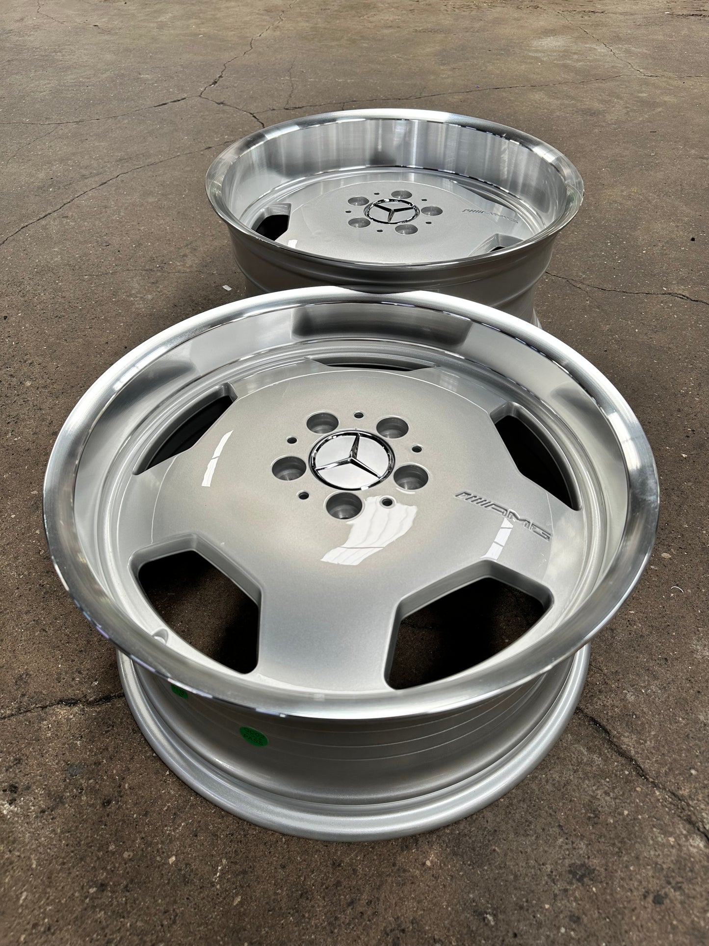 New 18X8 ET35 18x9 ET30 Mecedes Design Monoblock Rim (4 wheel) Gloss Silver 5X112