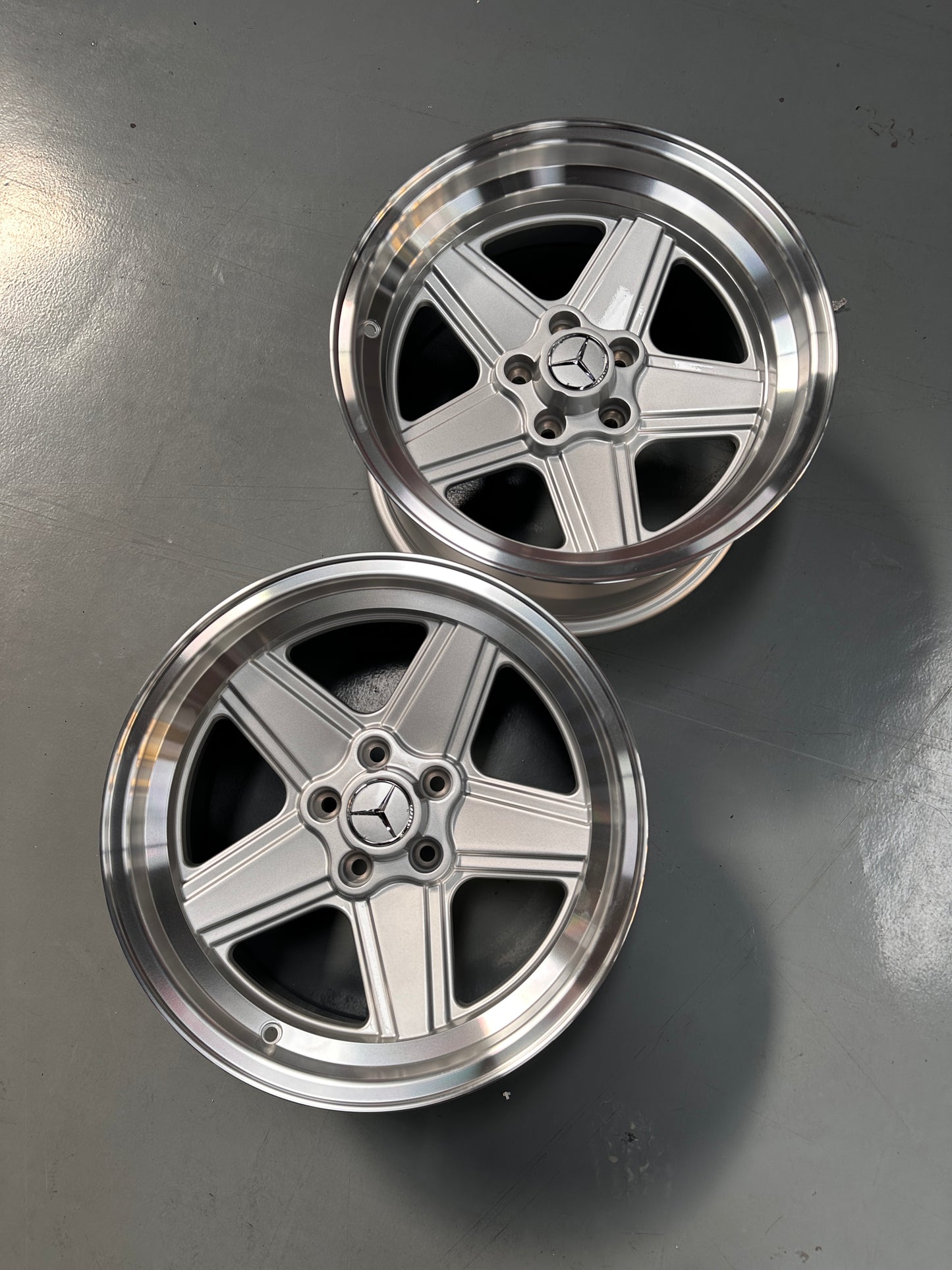 New 17X8 ET12 17X9 ET12 Mercedes Penta Design (4 wheel) Silver 5X112