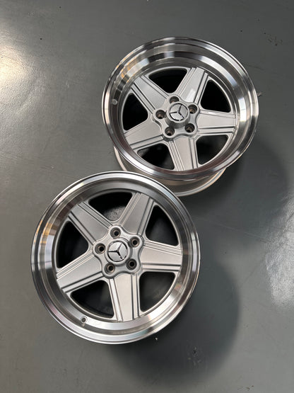 New 17X8 ET12 17X9 ET12 Mercedes Penta Design (4 wheel) Silver 5X112