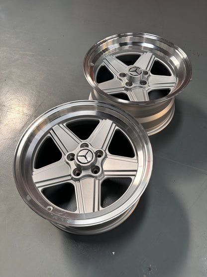 New 17X8 ET12 17X9 ET12 Mercedes Penta Design (4 wheel) Silver 5X112