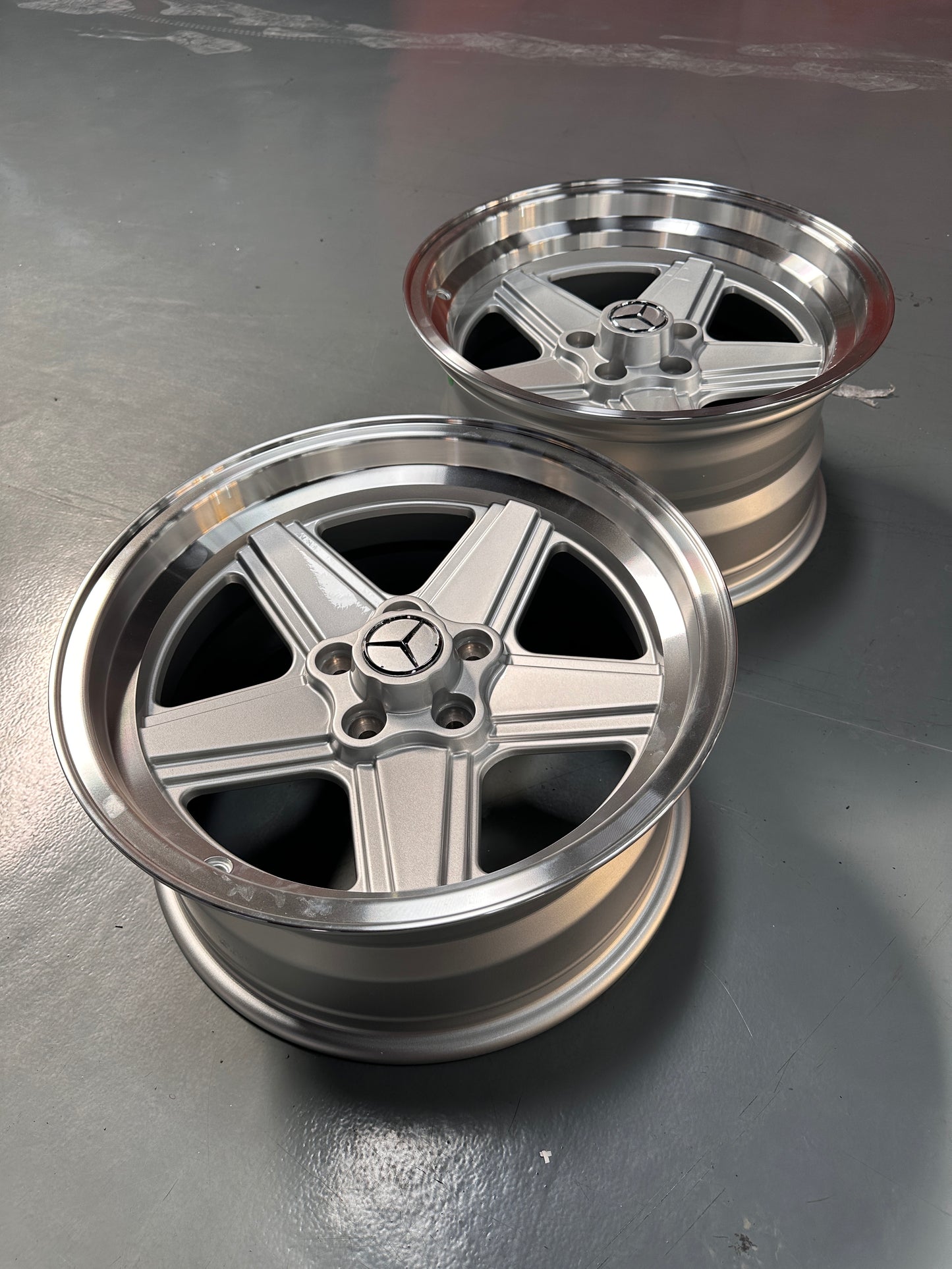 New 17X8 ET12 17X9 ET12 Mercedes Penta Design (4 wheel) Silver 5X112